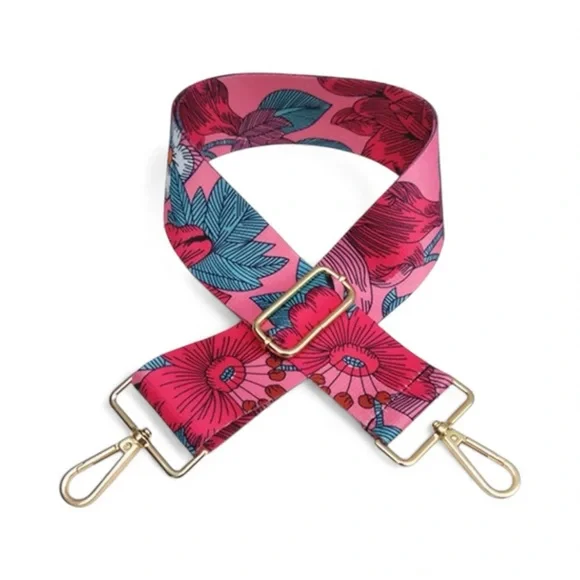 NWOT Floral Pink Adjustable Bag Strap - Picture 1 of 3